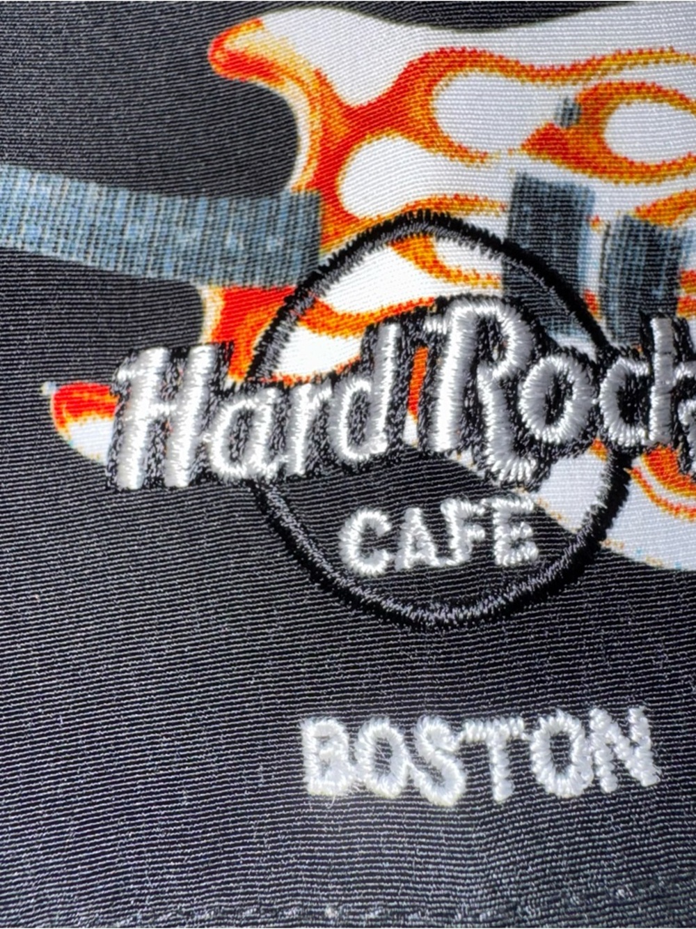 Hard Rock Cafe Boston Dragonfly Mens XL Guitar Print Shirt Rock Band Style - Picture 5 of 7